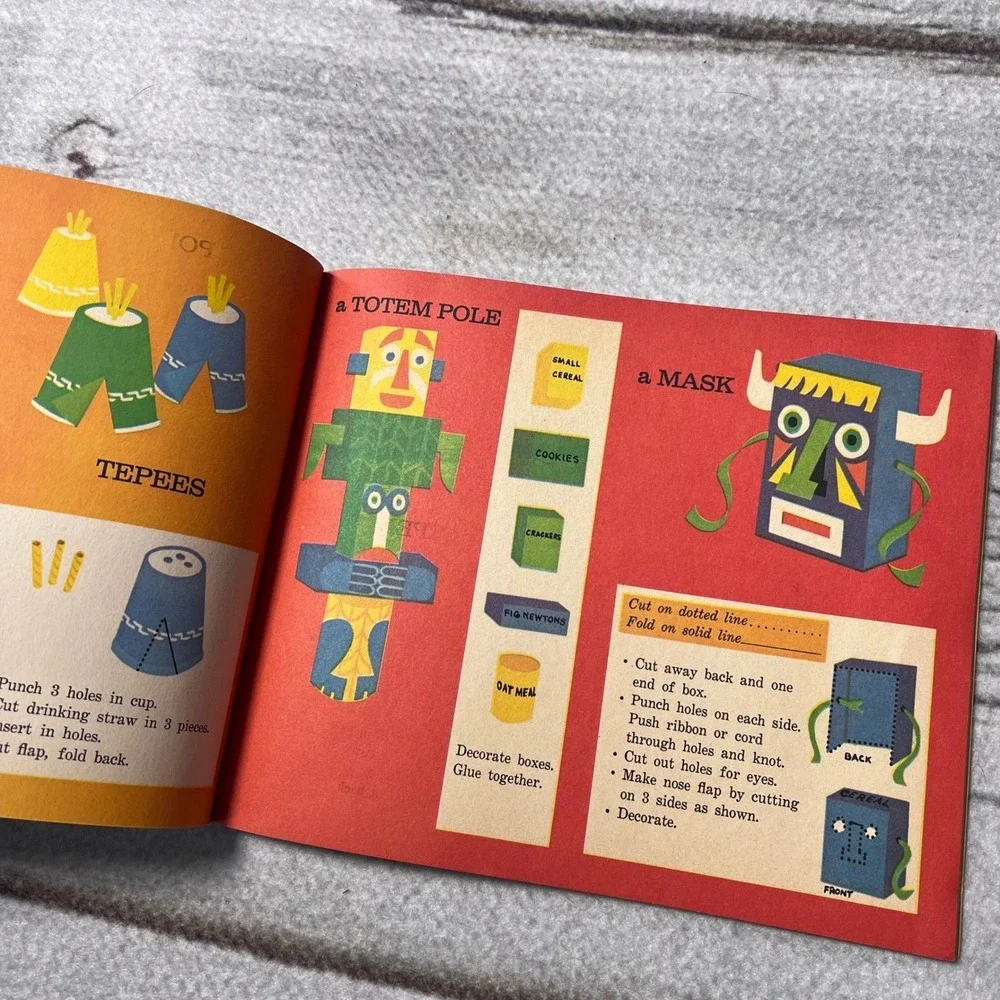 Just A Box‎ Childrens Craft Book 1971 Scholastic Make Toys Play